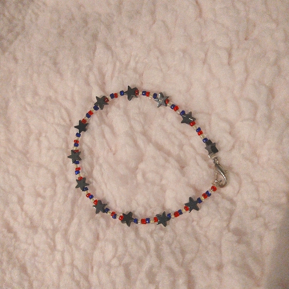 American-themed Hand Crafted Bracelet.
